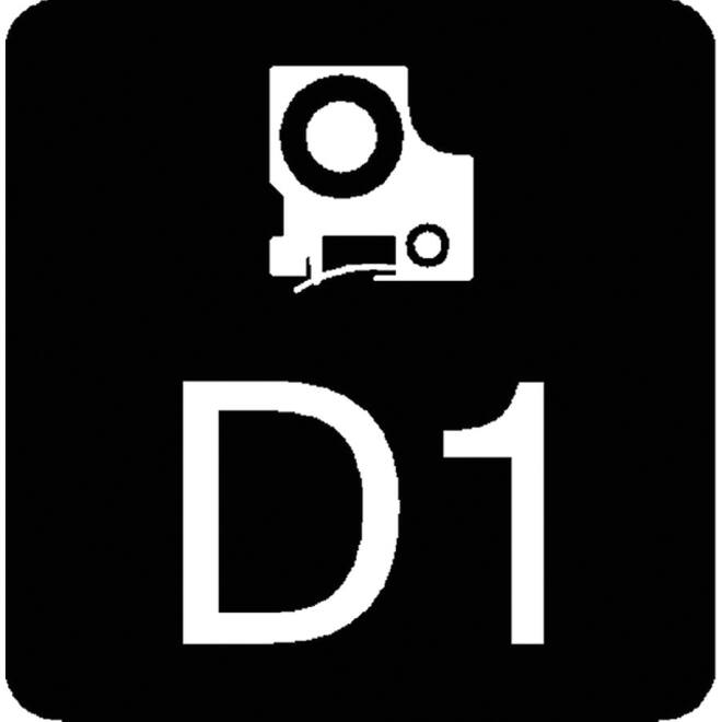 Labeltape Dymo LabelManager D1 polyester 19mm zwart op wit