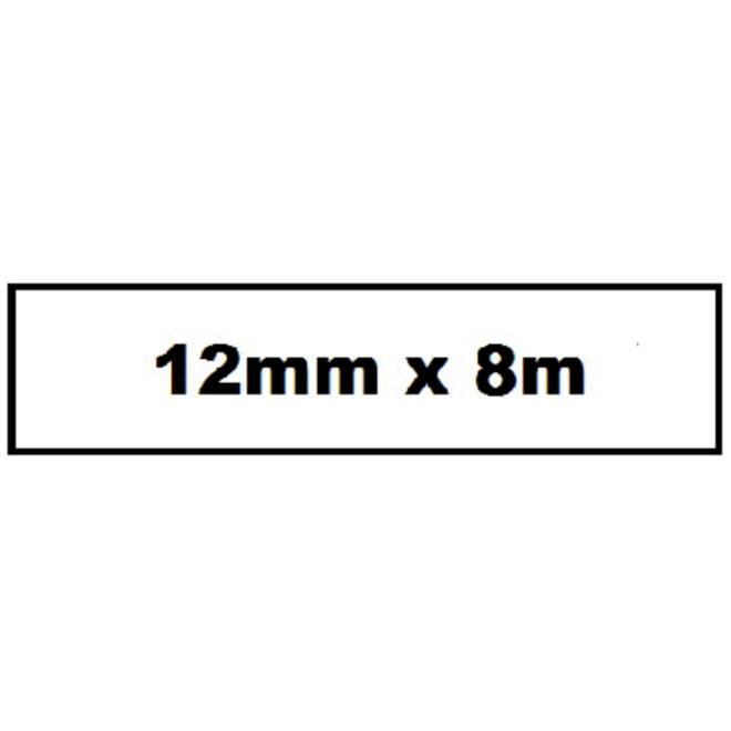 Labeltape Quantore TZE-231 12mm x 8m zwart op wit