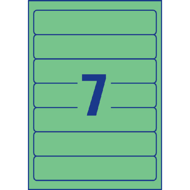 Rugetiket Avery Zweckform smal 38x192mm zelfklevend groen