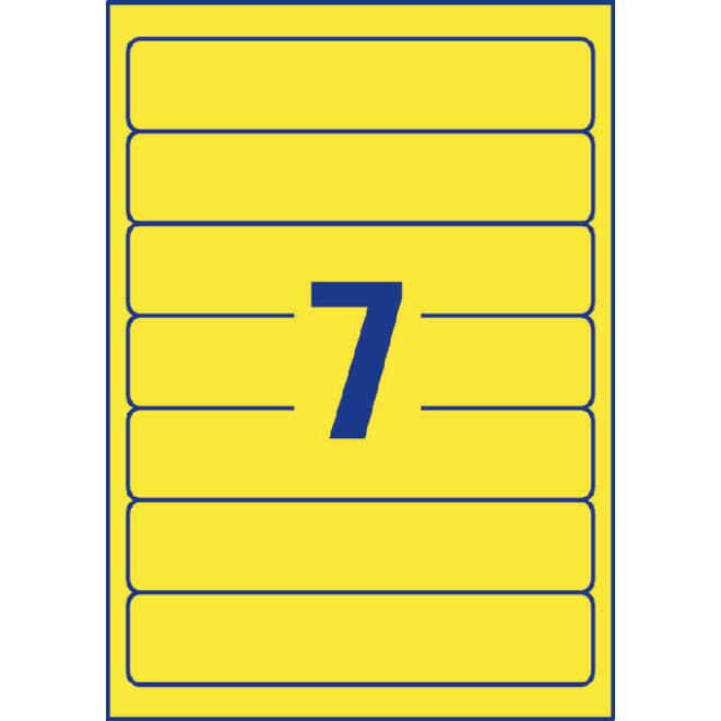 Rugetiket Avery Zweckform smal 38x192mm zelfklevend geel
