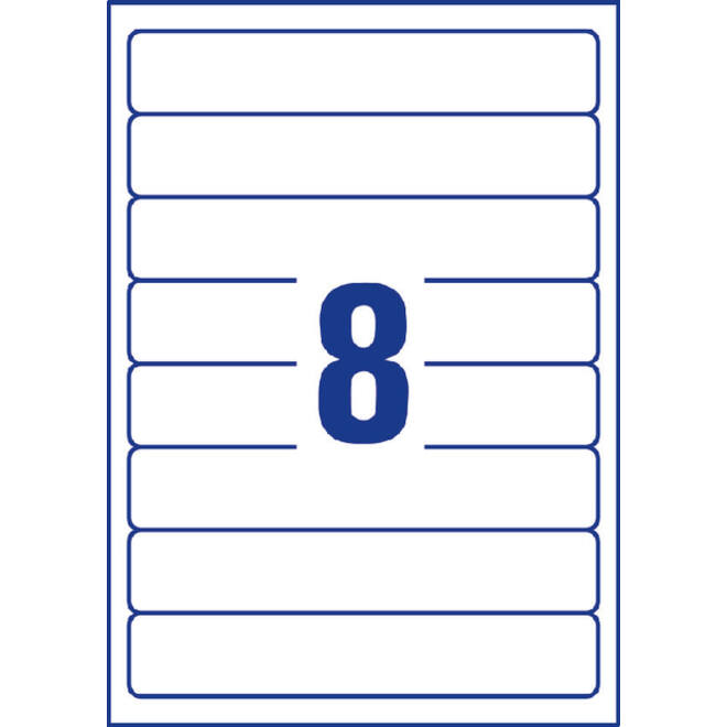 Rugetiket Avery Zweckform smal 34x192mm zelfklevend wit
