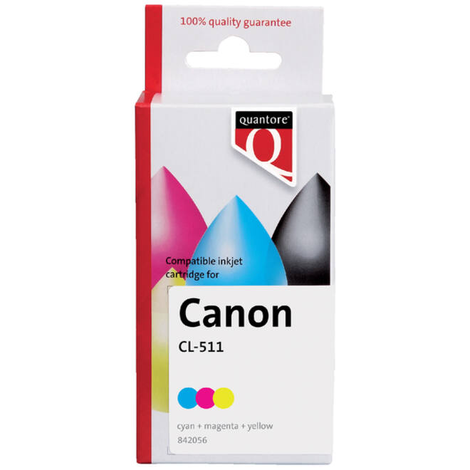 Inktcartridge Quantore alternatief tbv Canon CL-511 kleur