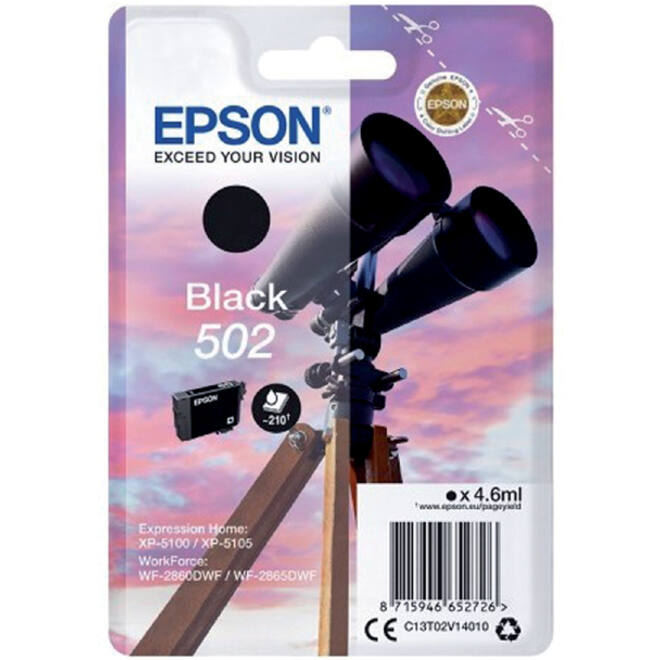 Inktcartridge Epson 502 T02V1 zwart