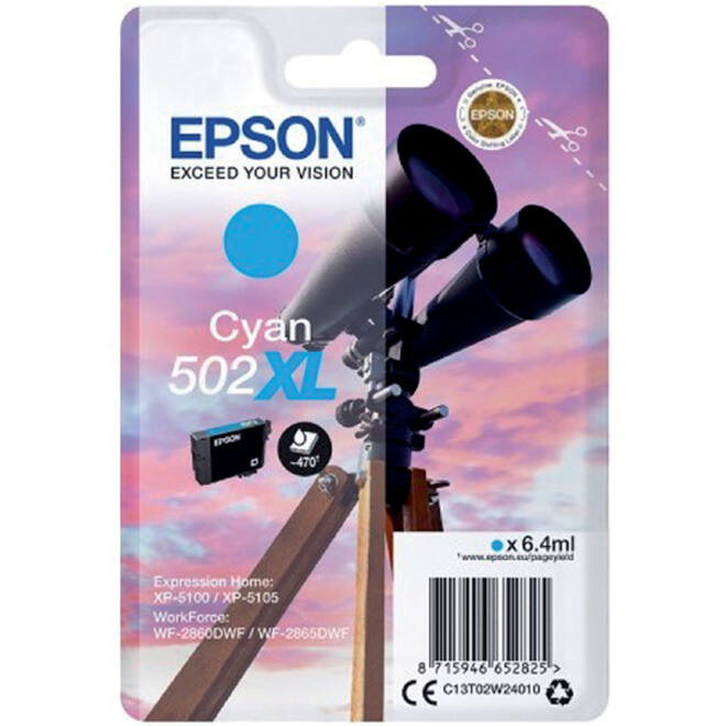 Inktcartridge Epson 502XL T02W2 blauw