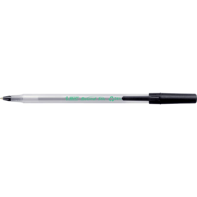 Balpen Bic ecolutions round stic medium zwart