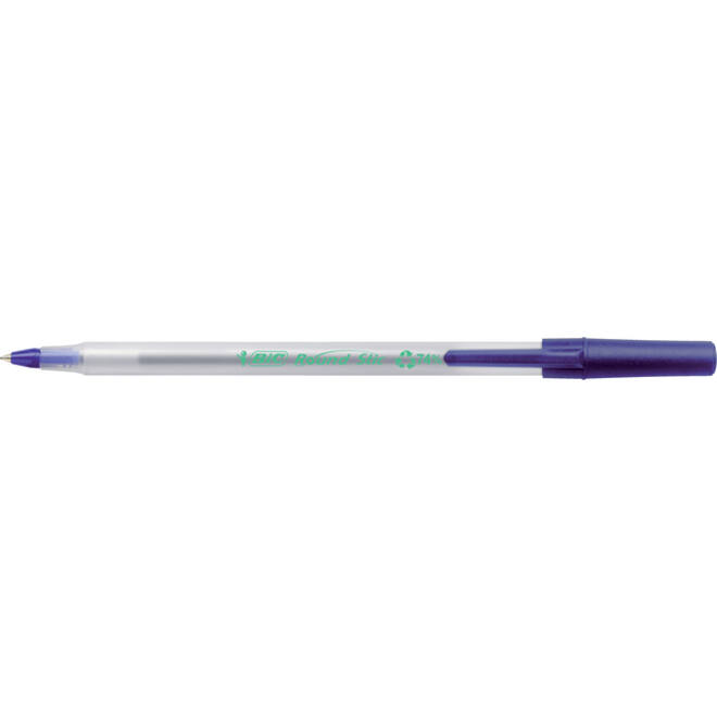 Balpen Bic ecolutions round stic medium blauw