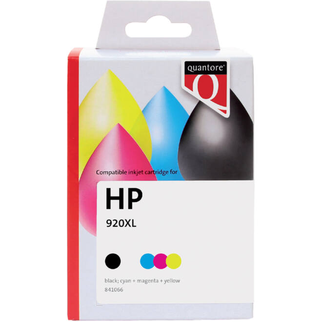 Inktcartridge Quantore alternatief tbv HP CH081AE 920XL zwart + 3 kleuren