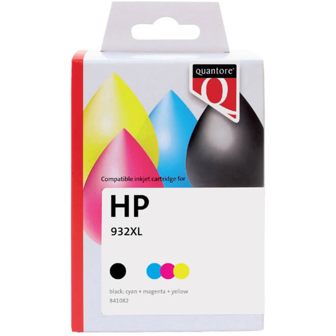Inktcartridge Quantore alternatief tbv HP C2P42AE 932XL + 933XL zwart + kleur