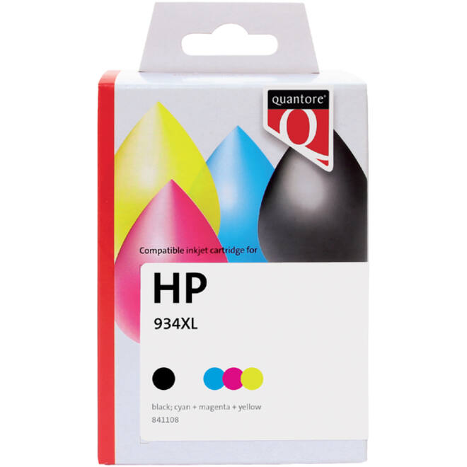 Inktcartridge Quantore alternatief tbv HP X4E14AE 934XL 935XL zwart 3 kleuren