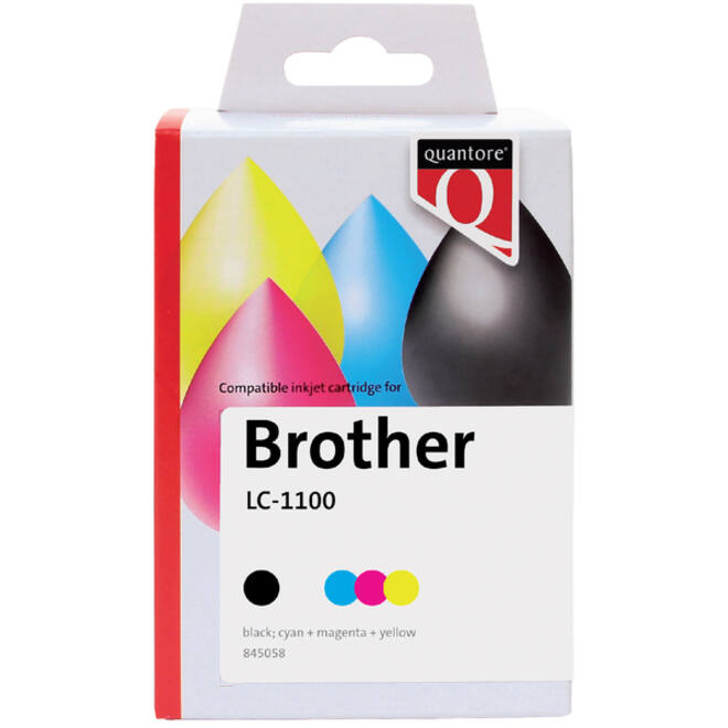 Inktcartridge Quantore alternatief tbv Brother LC-1100 zwart + 3 kleuren