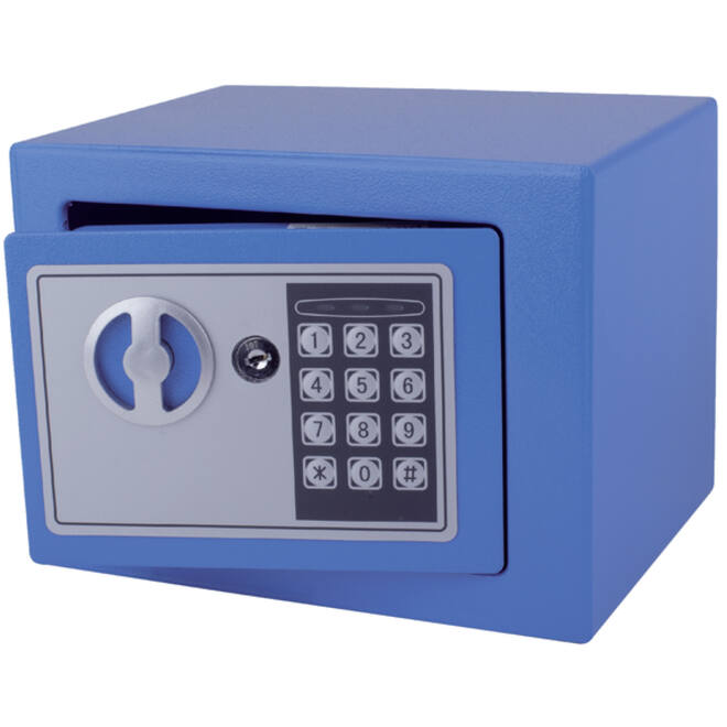 Kluis Pavo mini elektronisch 230x170x170mm blauw
