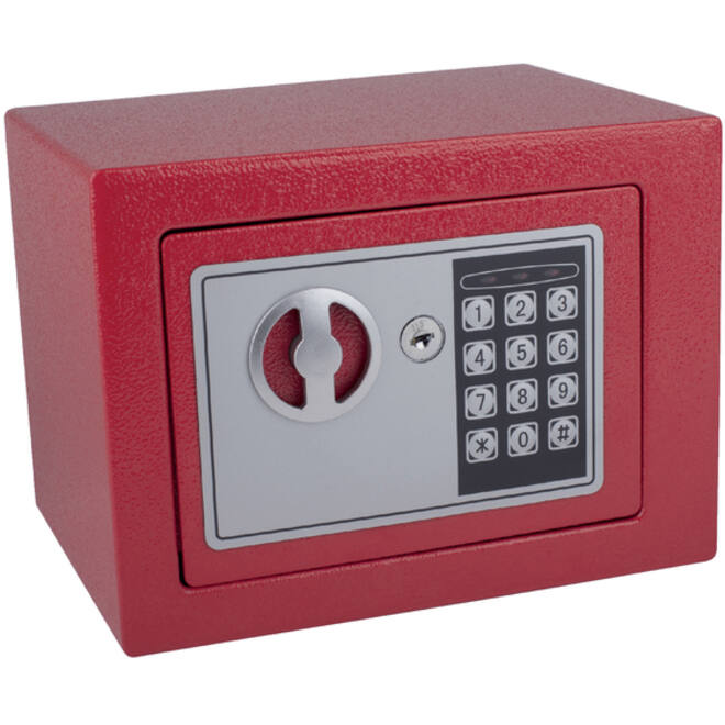 Kluis Pavo mini elektronisch 230x170x170mm rood
