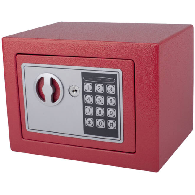 Kluis Pavo mini elektronisch 230x170x170mm rood