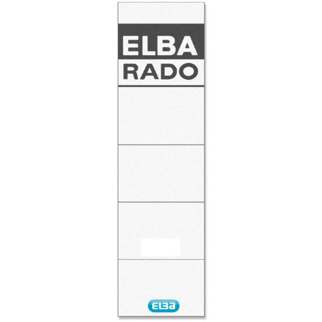 Rug-insteekkaart Elba Rado breed 44x159mm wit