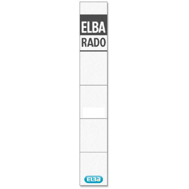 Rug-insteekkaart Elba Rado smal 24x159mm wit