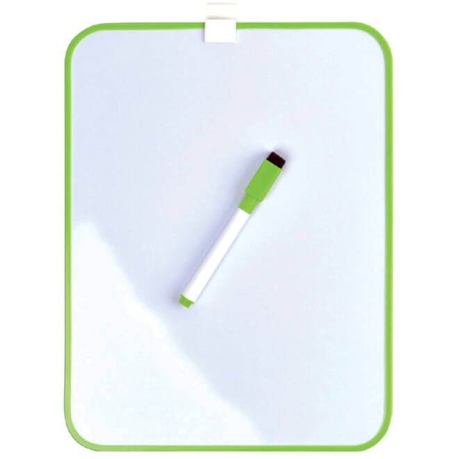 Whiteboard Desq 21.5x28cm + marker groen profiel