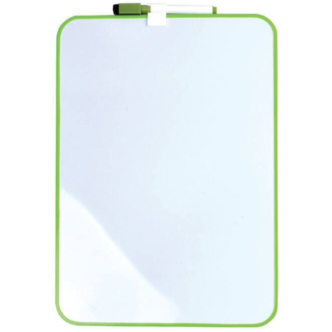 Whiteboard Desq 24x34cm + marker groen profiel
