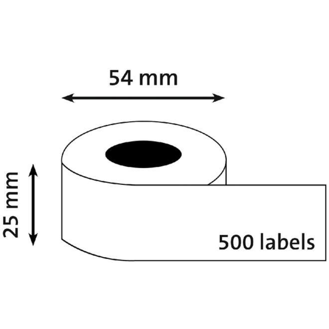 Labeletiket Quantore 11352 54x25mm retour wit