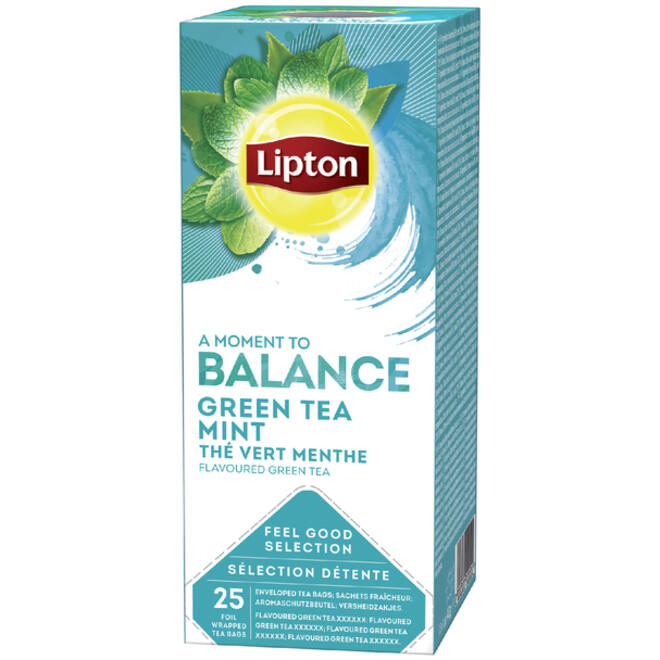 Thee Lipton Balance green tea mint 25x1.5gr