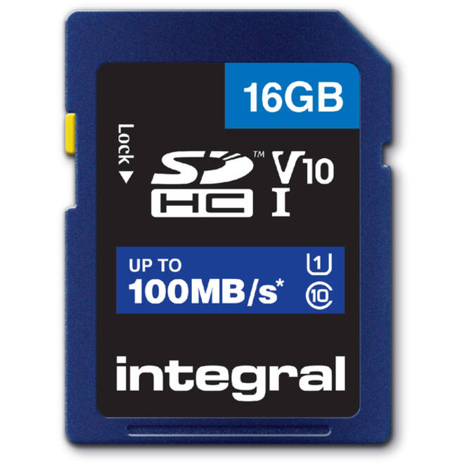 Geheugenkaart Integral SDHC V10 16GB