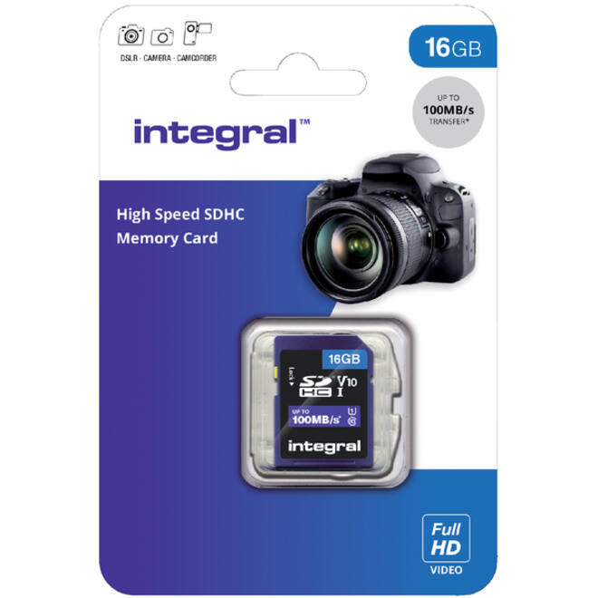 Geheugenkaart Integral SDHC V10 16GB