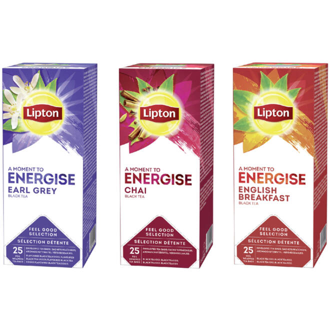 Thee Lipton Energise English breakfast 25x1.5gr