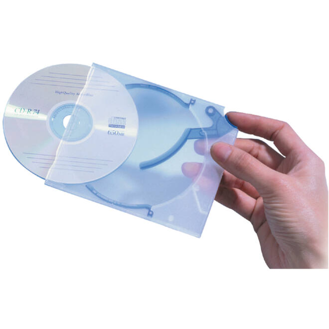 Cd opbergbox Quickflip standaard blauw 5stuks