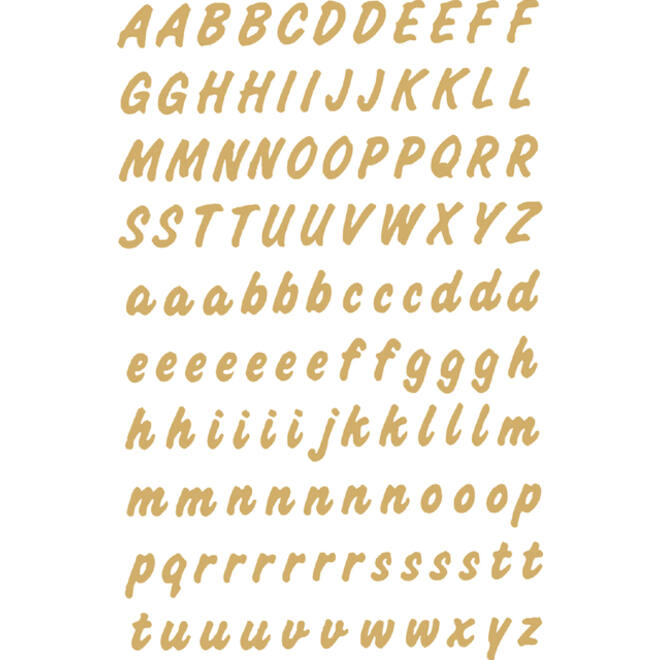 Etiket HERMA 4152 8mm letters A-Z goud op transparant 238stuks