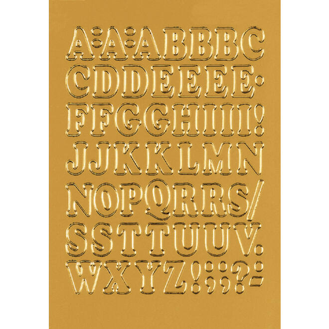 Etiket HERMA 4183 12mm letters A-Z goudfolie 50stuks
