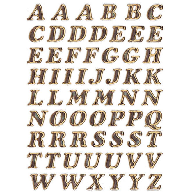 Etiket HERMA 4192 8mm letters A-Z goudfolie 61stuks