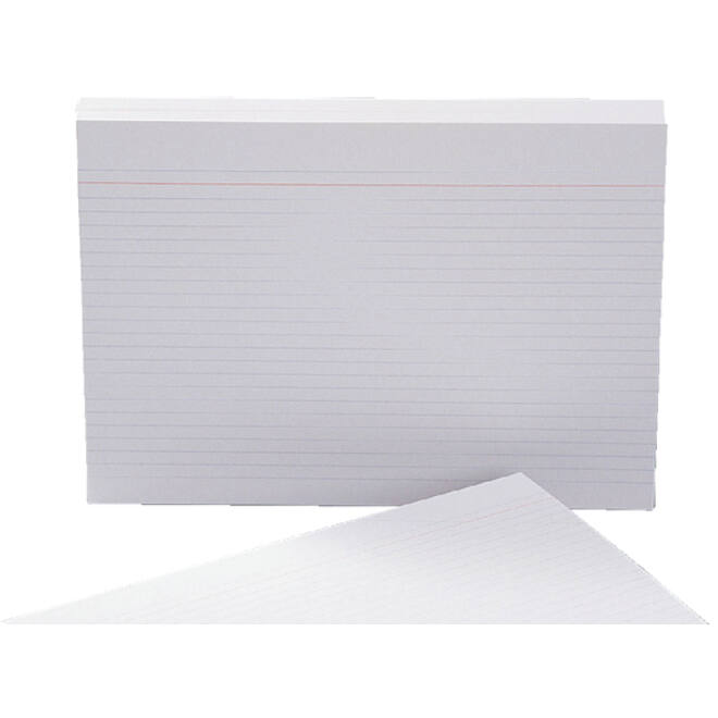 Systeemkaart Aurora 200x125mm lijn met rode koplijn 210gr wit