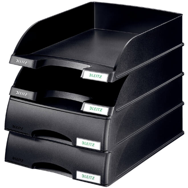 Brievenbak Leitz Plus met lade A4 maxi zwart
