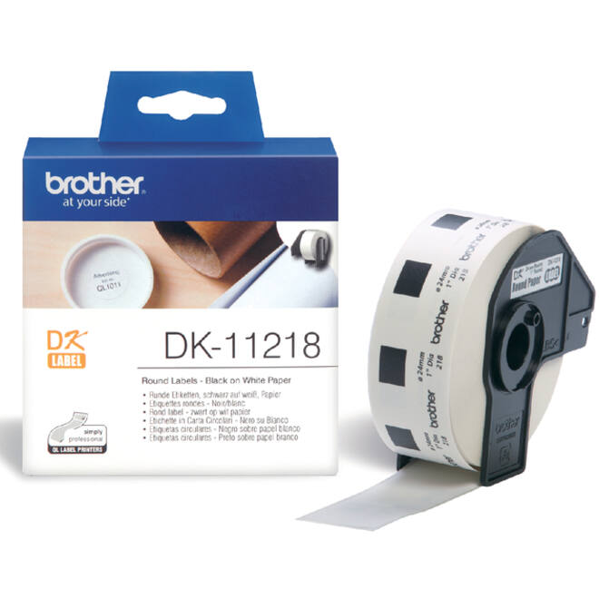 Etiket Brother DK-11218 24mm rond 1000stuks