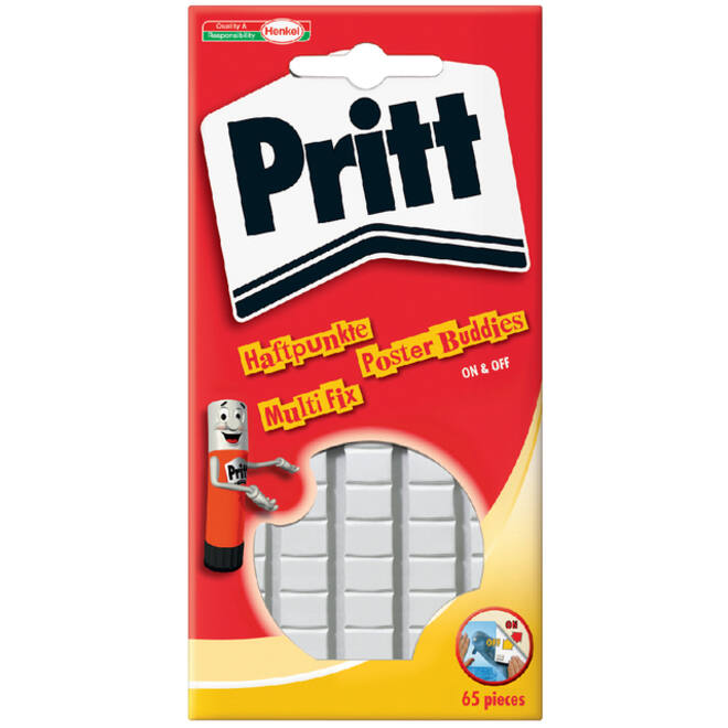 Buddies Pritt dubbelzijdige kleefpad poster blister à 65 stuks