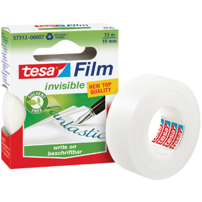 Plakband tesafilm® Invisible 33mx19mm mat transparant,