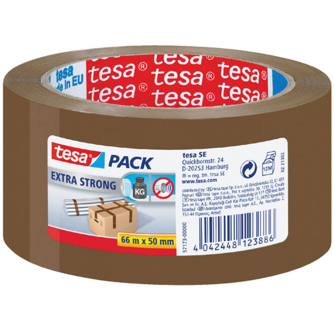 Verpakkingstape tesapack® Extra Strong 66mx50mm PVC bruin