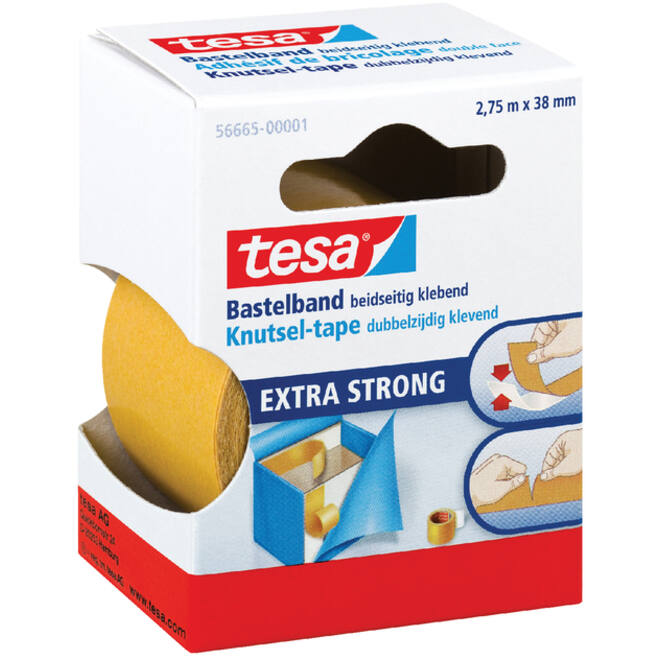 Dubbelzijdige knutseltape tesa® 2,75mx38mm transparant