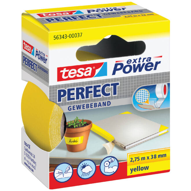 Textieltape tesa® extra Power Perfect 2.75mx38mm geel
