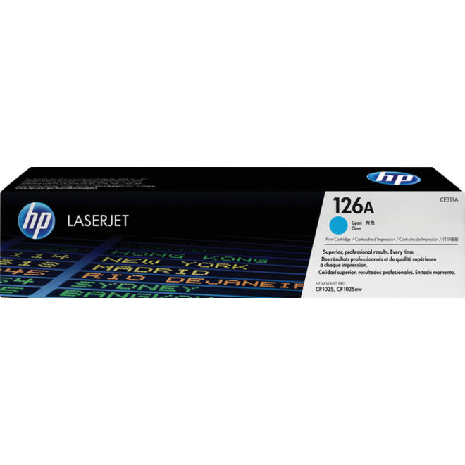 Tonercartridge HP CE311A 126A blauw