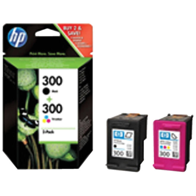 Inktcartridge HP CN637EE 300 zwart + kleur