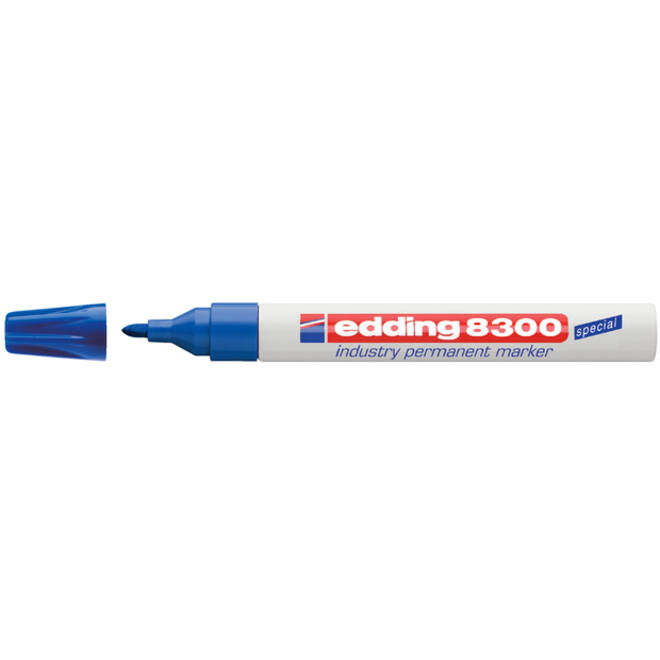 Viltstift edding 8300 industrie rond 1.5-3mm blauw