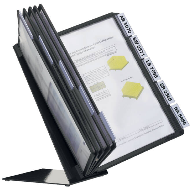 Bureaustandaard Durable Vario met 10-tassen A4 zwart