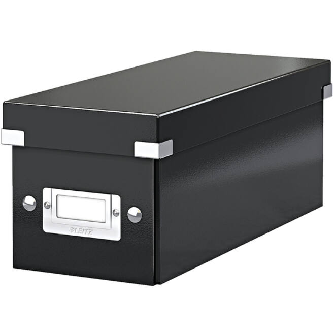 CD opbergdoos Leitz Wow Click & Store 143x136x352mm zwart