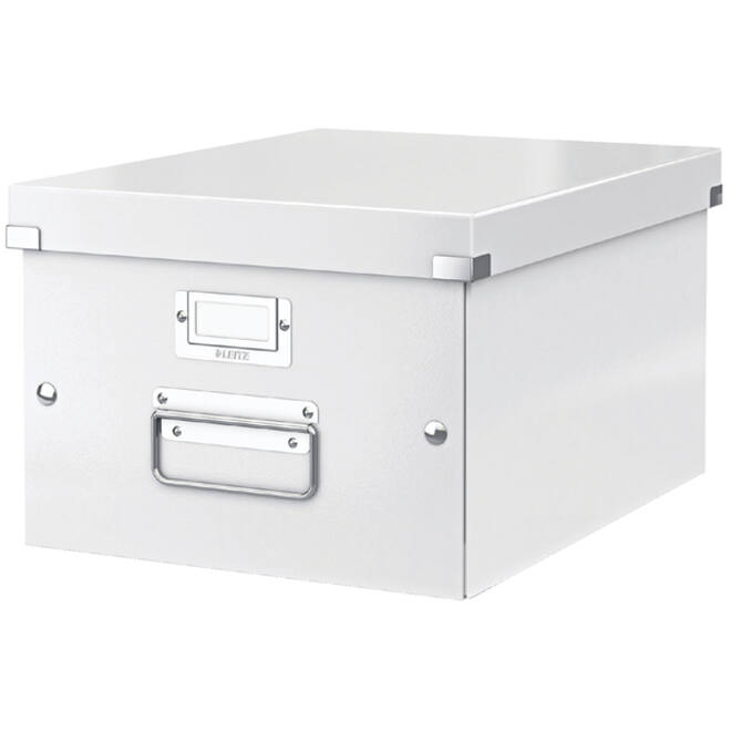 Opbergdoos Leitz WOW Click & Store middel 281x200x370mm wit