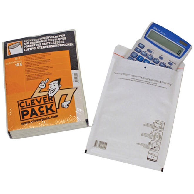 Envelop CleverPack luchtkussen nr13 170x225mm wit pak à 10 stuks