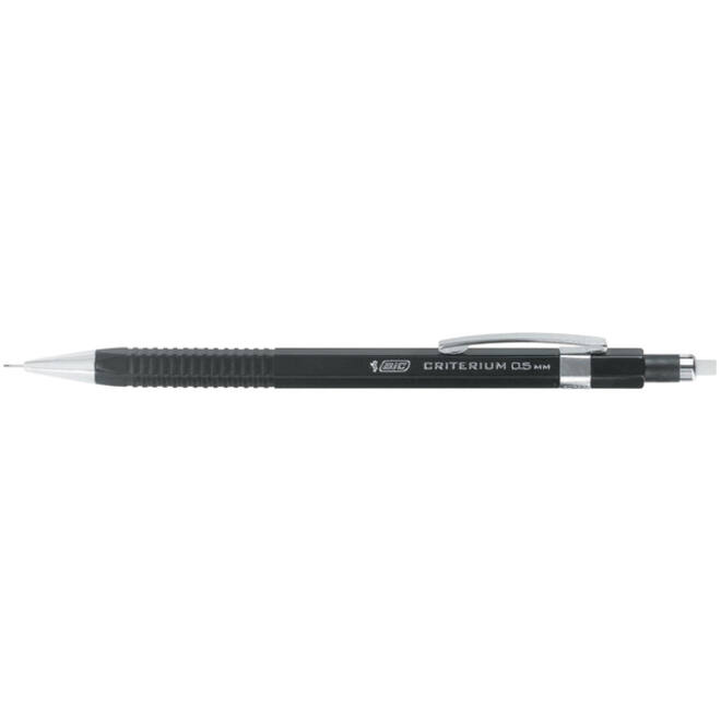 Vulpotlood Bic Criterium HB 0.5mm met gum metalen clip