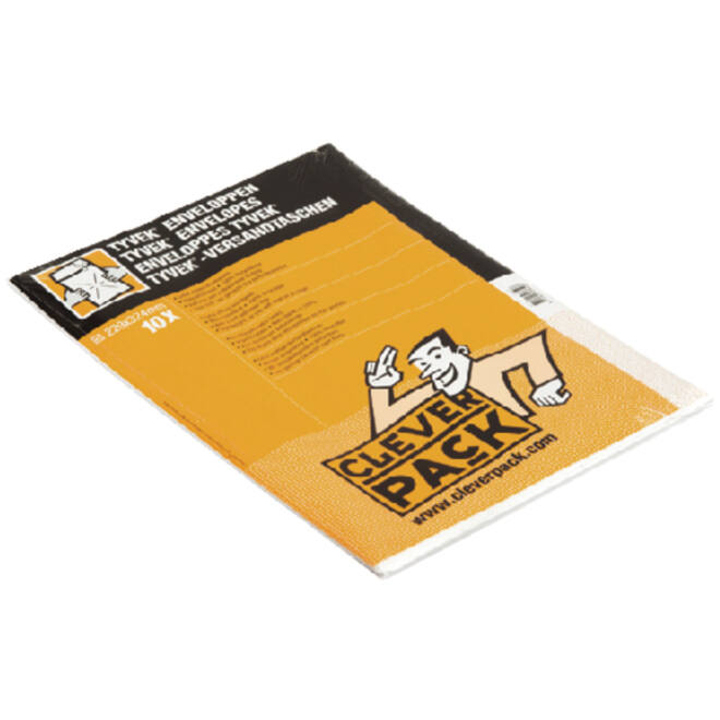 Envelop CleverPack Tyvek C4 229x324mm zelfklevend wit pak à 10 stuks