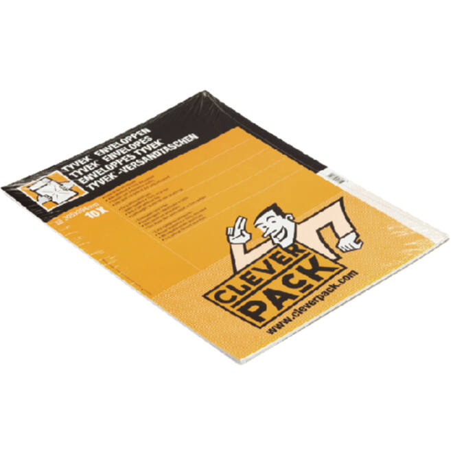 Envelop CleverPack Tyvek E4 305x394mm zelfklevend wit pak à 10 stuks