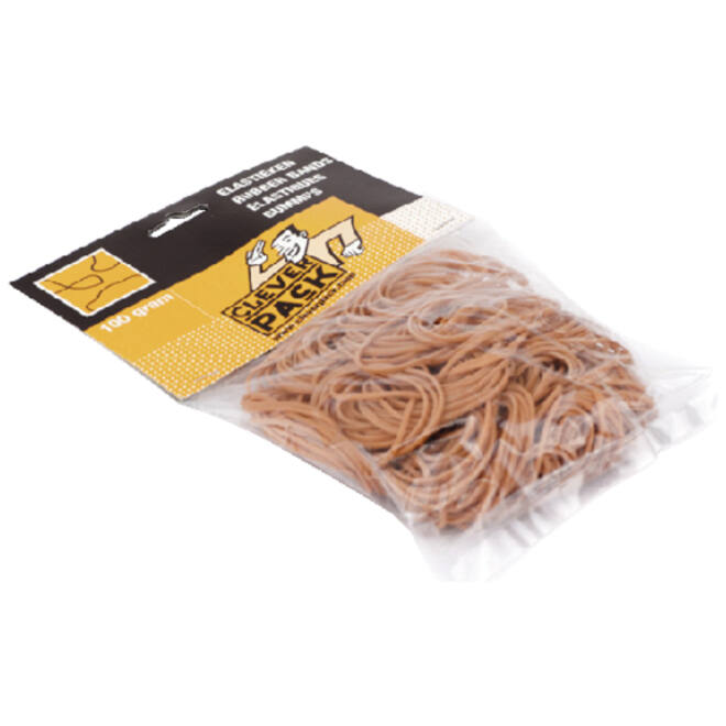 Elastiek CleverPack lang 65mmx1.5mm 250gr bruin