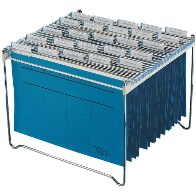 Hangmappenrek Durable t.b.v. 30-40 mappen chroom